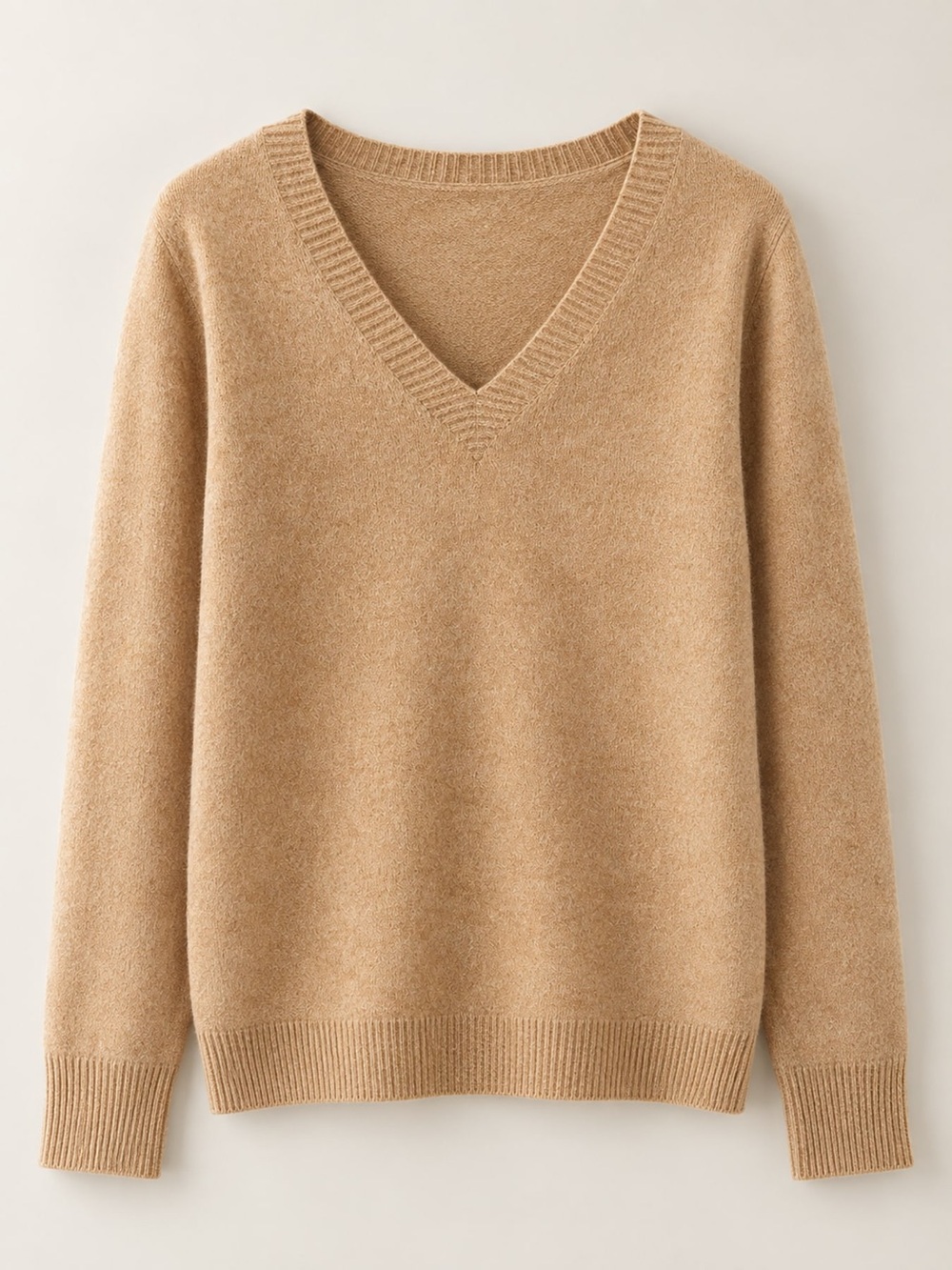 V-Neck Solid Color Sweater - Picture 5 of 16
